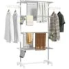 HOMCOM 4 Layers Folding Rail Clothes Hanger Stand Airer Dryer Rack Holding -Home Sale Shop 1179962 1