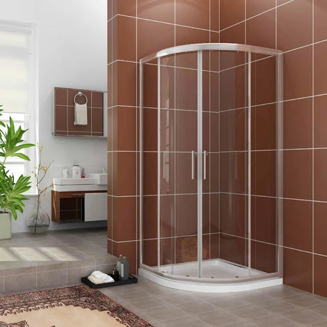 ELEGANT 900 X 900 Mm Quadrant Shower Enclosure Cubicle 6mm Easy Clean Glass Door Right Entry + Stone Tray + Waste Trap 3 ELEGANT 900 X 900 Mm Quadrant Shower Enclosure Cubicle 6mm Easy Clean Glass Door Right Entry + Stone Tray + Waste Trap
