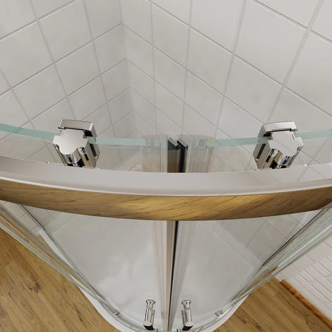 ELEGANT 900 X 900 Mm Quadrant Shower Enclosure Cubicle 6mm Easy Clean Glass Door Right Entry + Stone Tray + Waste Trap 6 ELEGANT 900 X 900 Mm Quadrant Shower Enclosure Cubicle 6mm Easy Clean Glass Door Right Entry + Stone Tray + Waste Trap - Image 4