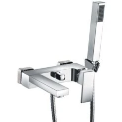 Brayton Modern Wall Mounted Bath Shower Mixer Tap With Handset Kit 10 Brayton Modern Wall Mounted Bath Shower Mixer Tap With Handset Kit -Home Sale Shop 13068748 4