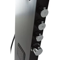 Milano Orton - Modern Thermostatic Shower Tower Panel With Rainfall Shower Head&44 Hand Shower Handset And Body Jets – Black 10 Milano Orton - Modern Thermostatic Shower Tower Panel With Rainfall Shower Head&44 Hand Shower Handset And Body Jets – Black -Home Sale Shop 15473851 4