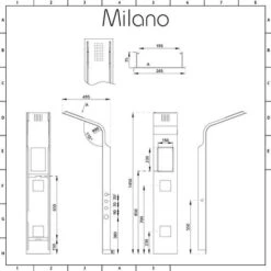 Milano Orton - Modern Thermostatic Shower Tower Panel With Rainfall Shower Head&44 Hand Shower Handset And Body Jets – Black 11 Milano Orton - Modern Thermostatic Shower Tower Panel With Rainfall Shower Head&44 Hand Shower Handset And Body Jets – Black -Home Sale Shop 15473851 5