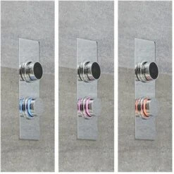 Milano Vis - Modern Digital Three Outlet Thermostatic Mixer Concealed Shower Valve - Chrome -Home Sale Shop 15473995 3