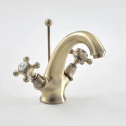 Best Seller 15 Milano Elizabeth - Traditional Mono Basin Mixer Tap - Brushed Gold (Crosshead Handles)