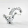 Milano Elizabeth - Traditional Mono Basin Mixer Tap - Chrome & White (Lever Handles) 2 Milano Elizabeth - Traditional Mono Basin Mixer Tap - Chrome & White (Lever Handles) -Home Sale Shop 15474767 1