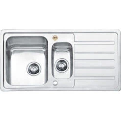 Bristan Index Easyfit 1.5 Bowl Universal Kitchen Sink 970mm L X 500mm W - Stainless Steel