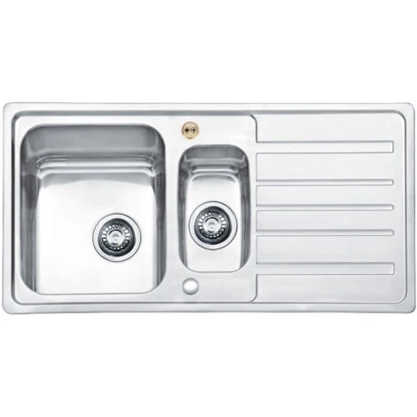 Bristan Index Easyfit 1.5 Bowl Universal Kitchen Sink 970mm L X 500mm W - Stainless Steel 3 Bristan Index Easyfit 1.5 Bowl Universal Kitchen Sink 970mm L X 500mm W - Stainless Steel