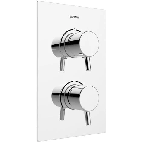Bristan Prism Thermostatic Recessed Dual Control Shower Valve With Two Outlet Diverter - Chrome 3 Bristan Prism Thermostatic Recessed Dual Control Shower Valve With Two Outlet Diverter - Chrome