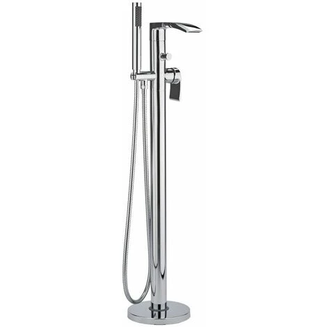Milano Razor - Modern Freestanding Bath Shower Mixer Tap With Hand Shower Handset - Chrome 3 Milano Razor - Modern Freestanding Bath Shower Mixer Tap With Hand Shower Handset - Chrome