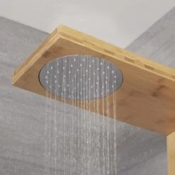 Milano Karr - Modern Thermostatic Shower Tower Panel With Rainfall Shower Head&44 Hand Shower Handset And Body Jets – Bamboo 9 Milano Karr - Modern Thermostatic Shower Tower Panel With Rainfall Shower Head&44 Hand Shower Handset And Body Jets – Bamboo -Home Sale Shop 15918597 3