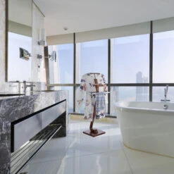 Relaxdays Valet Stand With Walnut Look, Wooden & Metal Butler, Clothes Rack HWD 112 X 46.5 X 33 Cm, Dark Brown -Home Sale Shop 16119530 3