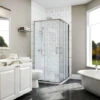 ELEGANT 800 X 800 Mm Shower Enclosure Corner Entry Shower Cubicle Square Sliding Doors -Home Sale Shop 16496798 1