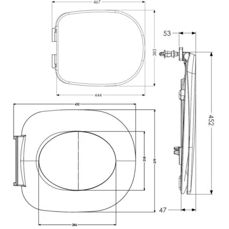 AKW Ergonomic Soft Close Toilet Seat Including Cover - White 4 AKW Ergonomic Soft Close Toilet Seat Including Cover - White - Image 2