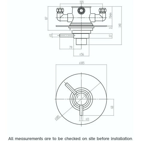 Mode Harrison Concealed Thermostatic Shower Valve 5 Mode Harrison Concealed Thermostatic Shower Valve - Image 3