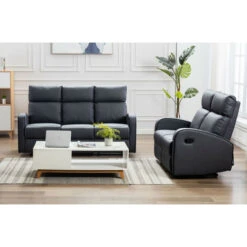 Boston Grey Leather 3+2 Seater Recliner Sofa Set 7 Boston Grey Leather 3+2 Seater Recliner Sofa Set -Home Sale Shop 17791406 3