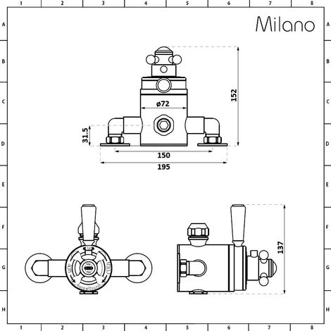 Milano Elizabeth - Traditional Dual Exposed Thermostatic Mixer Shower Valve - Chrome & White 5 Milano Elizabeth - Traditional Dual Exposed Thermostatic Mixer Shower Valve - Chrome & White - Image 3