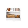 Minack Wooden Bread Bin In White // Freestanding Worktop Storage Box With Shelf 2 Minack Wooden Bread Bin In White // Freestanding Worktop Storage Box With Shelf -Home Sale Shop 18248071 1