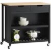 SoBuy Kitchen Storage Trolley Kitchen Storage Shelf Kitchen Breakfast Dining Bar Table FKW74-SCH 2 SoBuy Kitchen Storage Trolley Kitchen Storage Shelf Kitchen Breakfast Dining Bar Table FKW74-SCH -Home Sale Shop 18265361 1