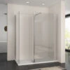 ELEGANT 1200 X 800 Mm Walk In Wetroom Shower Enclosure Panel With Stone Tray And 300mm Flipper Panel -Home Sale Shop 18982330 1
