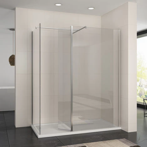 ELEGANT 1200 X 800 Mm Walk In Wetroom Shower Enclosure Panel With Stone Tray And 300mm Flipper Panel 4 ELEGANT 1200 X 800 Mm Walk In Wetroom Shower Enclosure Panel With Stone Tray And 300mm Flipper Panel - Image 2