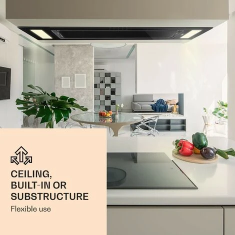 Klarstein Remy Ceiling Hood 90 Cm 619 M³/h 230W 3 Levels Remote Control 4 Klarstein Remy Ceiling Hood 90 Cm 619 M³/h 230W 3 Levels Remote Control - Image 2