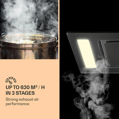 Klarstein Remy Ceiling Hood 90 Cm 619 M³/h 230W 3 Levels Remote Control 6 Klarstein Remy Ceiling Hood 90 Cm 619 M³/h 230W 3 Levels Remote Control - Image 4