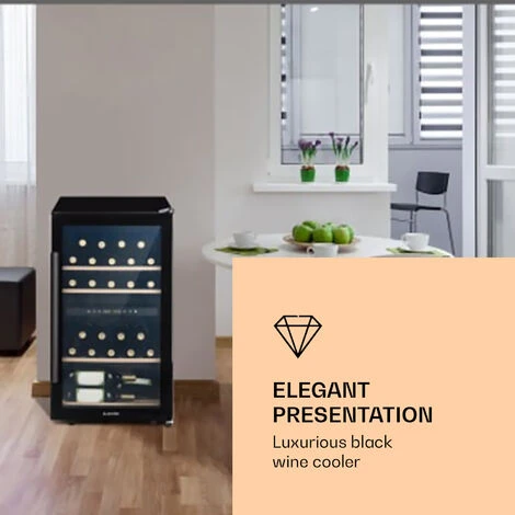 Klarstein Barossa 34 Duo Wine Refrigerator 34 Bottles 80 Litres 2 Zones Touch Control 4 Klarstein Barossa 34 Duo Wine Refrigerator 34 Bottles 80 Litres 2 Zones Touch Control - Image 2