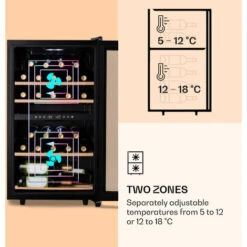 Klarstein Barossa 34 Duo Wine Refrigerator 34 Bottles 80 Litres 2 Zones Touch Control 10 Klarstein Barossa 34 Duo Wine Refrigerator 34 Bottles 80 Litres 2 Zones Touch Control -Home Sale Shop 22969761 4