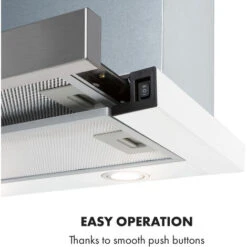 Klarstein Mariana 60 Flat Screen Hood 500 M³ / H Exhaust Air LED White -Home Sale Shop 22970532 4