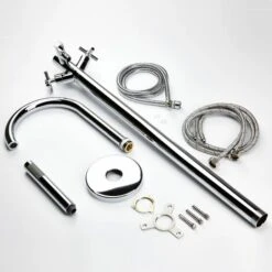 Freestanding Bathroom Tap Bath Shower Mixer Chrome Floor Mounted Free Standing 10 Freestanding Bathroom Tap Bath Shower Mixer Chrome Floor Mounted Free Standing -Home Sale Shop 23631965 4