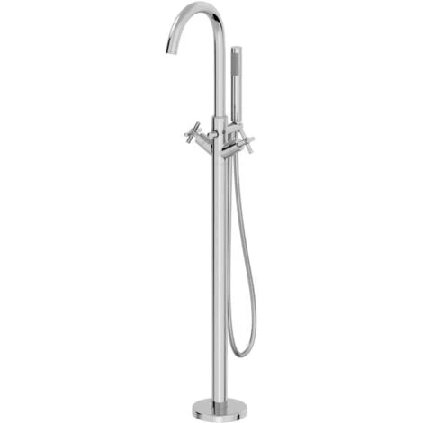 Freestanding Bathroom Tap Bath Shower Mixer Chrome Floor Mounted Free Standing 7 Freestanding Bathroom Tap Bath Shower Mixer Chrome Floor Mounted Free Standing - Image 5