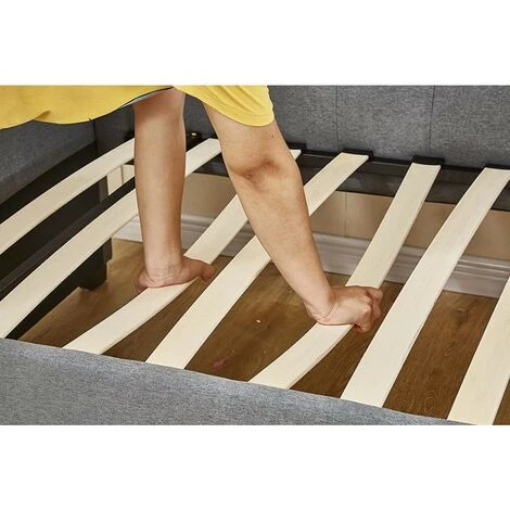 KOSY KOALA Linen Fabric Daybed Grey Sofa Bed With Underbed Trundle Living Room Bedroom Furniture Guest Day Bed Sofabed 7 KOSY KOALA Linen Fabric Daybed Grey Sofa Bed With Underbed Trundle Living Room Bedroom Furniture Guest Day Bed Sofabed - Image 5