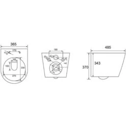 Rimless ECO Wall Hung Toilet Pan, Seat & GROHE 38773000 Rapid 0.82m SL 3-in-1 Low Height WC Cistern Frame Inc. Plate -Home Sale Shop 26585212 4