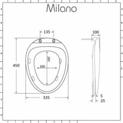 Milano Mellor – Modern White Toilet WC Quick Release Soft Close Seat – 335mm X 450mm -Home Sale Shop 28447683 5