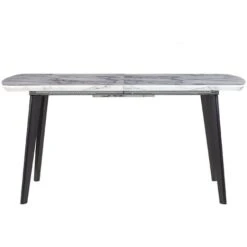 Extending Dining Table 160/200x90cm MDF Marble Effect With Black Iron Legs Mosby 11 Extending Dining Table 160/200x90cm MDF Marble Effect With Black Iron Legs Mosby -Home Sale Shop 28912671 5