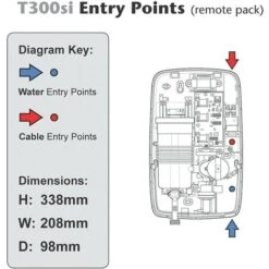 Triton T300si 9.5kw Remote Digital Electric Shower White Chrome + Power Pack -Home Sale Shop 28962537 4