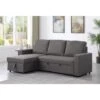 Reegan L Shaped Corner Sofa Bed In Grey, With Hidden Storage And Reversible Chaise. 2 Reegan L Shaped Corner Sofa Bed In Grey, With Hidden Storage And Reversible Chaise. -Home Sale Shop 29016679 1