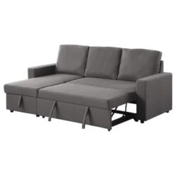 Reegan L Shaped Corner Sofa Bed In Grey, With Hidden Storage And Reversible Chaise. 9 Reegan L Shaped Corner Sofa Bed In Grey, With Hidden Storage And Reversible Chaise. -Home Sale Shop 29016679 3