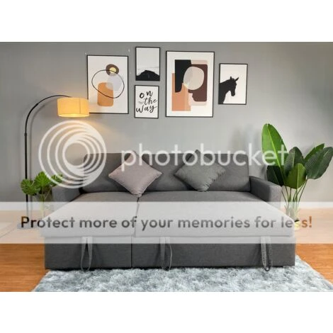 Reegan L Shaped Corner Sofa Bed In Grey, With Hidden Storage And Reversible Chaise. 7 Reegan L Shaped Corner Sofa Bed In Grey, With Hidden Storage And Reversible Chaise. - Image 5