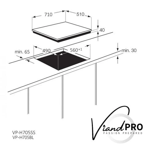 ViandPro - 70cm 5 Burner Black Glass Gas Hob - VP-H705BL 4 ViandPro - 70cm 5 Burner Black Glass Gas Hob - VP-H705BL - Image 2
