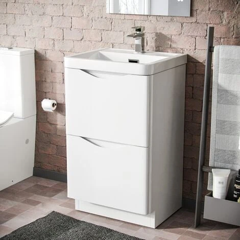 Lyndon 500mm Floorstanding Basin Vanity Unit White 3 Lyndon 500mm Floorstanding Basin Vanity Unit White
