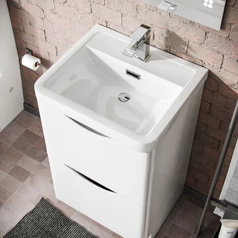 Lyndon 500mm Floorstanding Basin Vanity Unit White 6 Lyndon 500mm Floorstanding Basin Vanity Unit White - Image 4