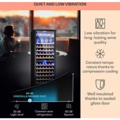 Klarstein Vinovilla Grande 162 Built-in Duo Onyx Edition Wine Fridge 425 Litres 162 Bottles 10 Klarstein Vinovilla Grande 162 Built-in Duo Onyx Edition Wine Fridge 425 Litres 162 Bottles -Home Sale Shop 33503020 4