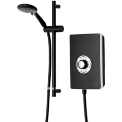 Triton Aspirante Enhance Electric Shower 9.5kW Matte Black 5 Spray Head Modern