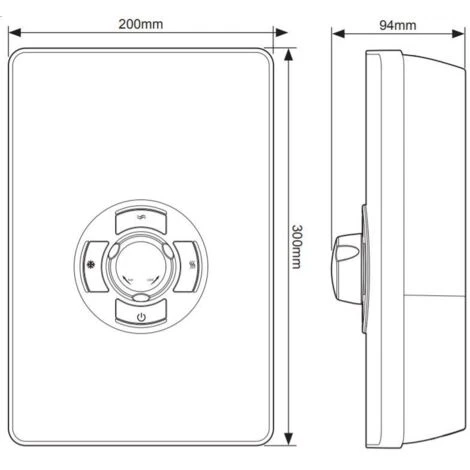 Triton Aspirante Enhance Electric Shower 9.5kW Matte Black 5 Spray Head Modern 7 Triton Aspirante Enhance Electric Shower 9.5kW Matte Black 5 Spray Head Modern - Image 5