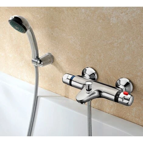 Wall Mounted Thermostatic Bath Shower Mixer 3 Mode Handset 3 Wall Mounted Thermostatic Bath Shower Mixer 3 Mode Handset