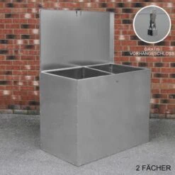 Large Storage Feed Bins 64L Galvanised Metal Waterproof Rodent 9 Large Storage Feed Bins 64L Galvanised Metal Waterproof Rodent -Home Sale Shop 35839637 3