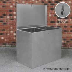 Large Storage Feed Bins 64L Galvanised Metal Waterproof Rodent 11 Large Storage Feed Bins 64L Galvanised Metal Waterproof Rodent -Home Sale Shop 35839637 5