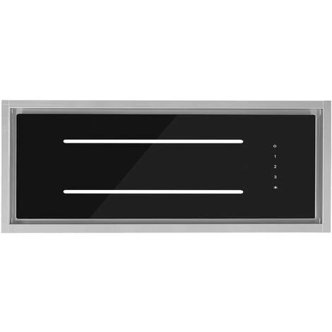 ViandPro - Aria Flush Fit Ceiling Hood 90 X 30 Black - Black Glass / Stainless Steel 4 ViandPro - Aria Flush Fit Ceiling Hood 90 X 30 Black - Black Glass / Stainless Steel - Image 2