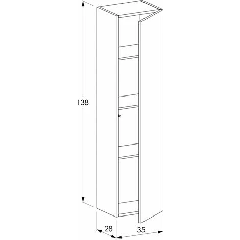 Bathroom Wall Hung Mounted Tall Cabinet Cupboard Storage Furniture Unit Wood 6 Bathroom Wall Hung Mounted Tall Cabinet Cupboard Storage Furniture Unit Wood - Image 4